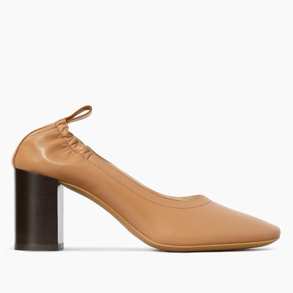 Everlane Day Heel Stacked in Pecan 9.5